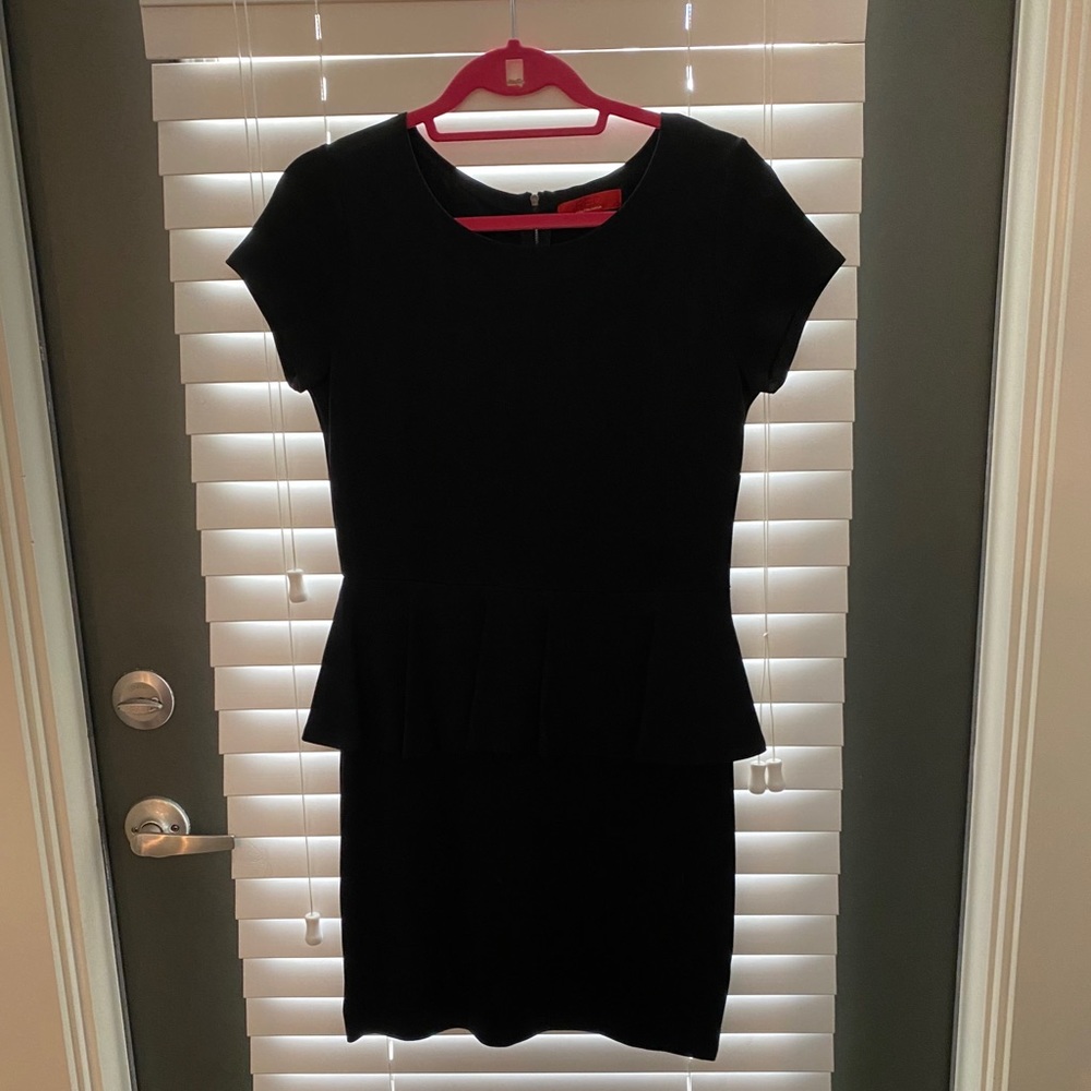 Black Peplum Cocktail Dress